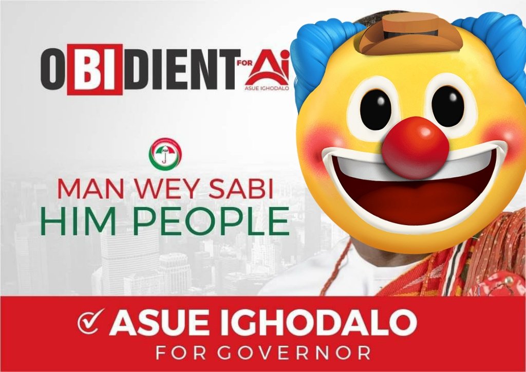 🤣🤣🤣🤣🤣🤣 You peopl should leave us na!!! Real Obidients are joined by the core values of Po which you 'Obidients for Asue' no get! No single integrity! You sold yourselves for a chinkirin money. 150k shekels. And you still hv the effrontery to do Obidients for AI. Na…
