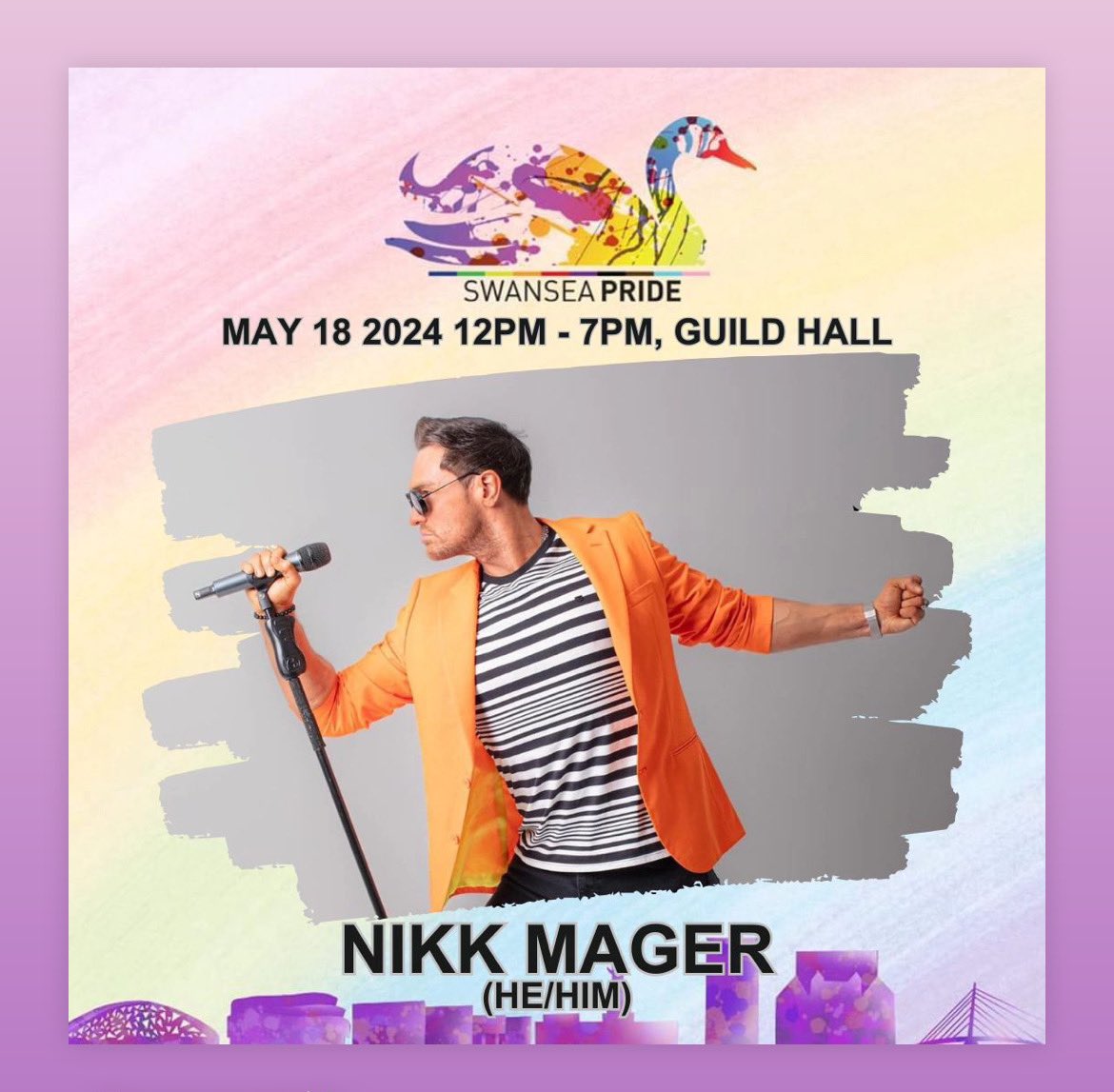 @swanseapride I am thrilled to be a headlining act for pride on the 18th May its gonna be epic. 

Hitting the stage at 6pm. 
You won’t wanna miss it. 
Plus I will be throwing in some @PhixxOfficial tracks for some nostalgia!

#swanseapride #headliner #pride #singer