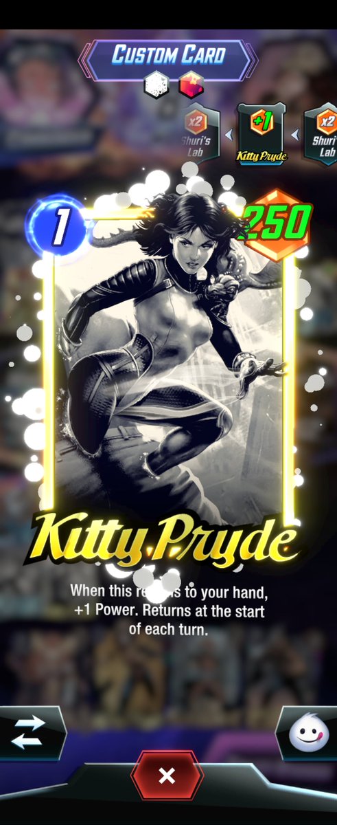 This is one of the rare occasions I'll snap before T3. I started with Kitty, Shuri and Taskmaster in hand. 😸
How on earth did this guy get to infinite so fast when he snaps back when his opponent has a Kitty Pryde on Shuri's Lab? 🤣
#MARVELSNAP