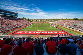 Thank you to @CoryConnolly and @BallStateFB for stopping by today to talk about Wheeling FB and our players! #GoCats