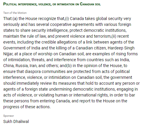 HoCChamber's tweet photo. Vote result: Private Members’ Business Motion #M112 (Political interference, violence, or intimidation on Canadian soil) was adopted. #cdnpoli
Yeas: 326 ✅
Nays: 0 ❌ https://t.co/ngZAwRQxBx