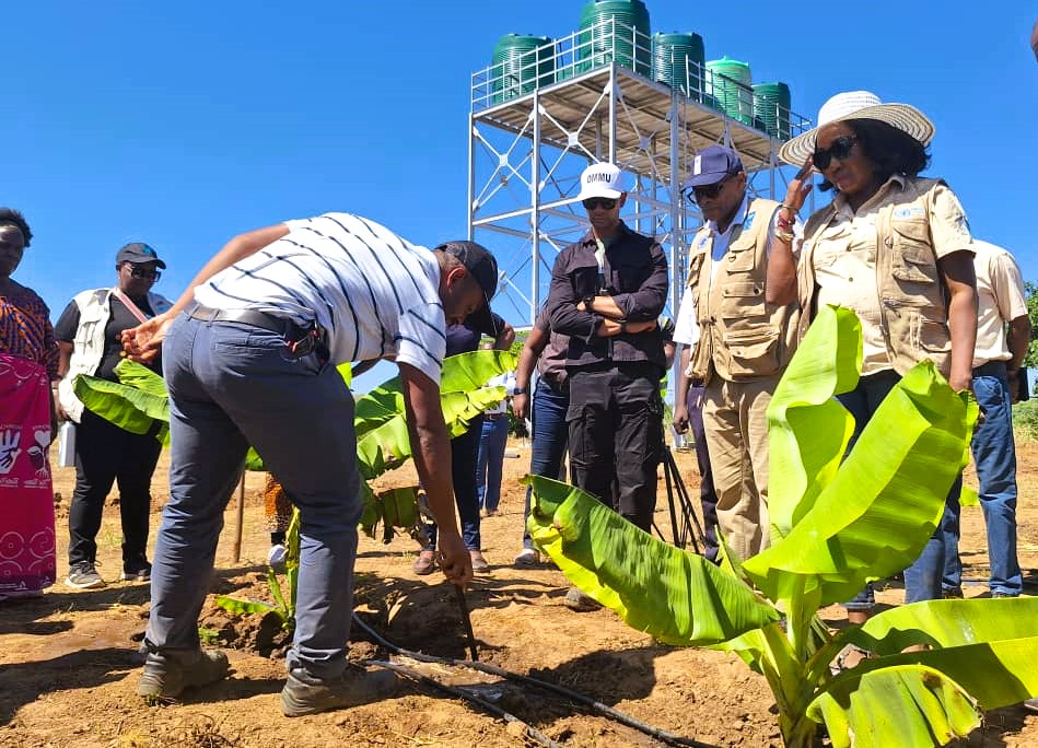 MONITORING VISIT TO TAUYA IRRIGATION SCHEME IN CHIRUNDU DISTRICT DMMU NC Dr. Gabriel Pollen in the company of UNDP Zambia Resident Rep James Wakiaga and FAO Zambia Rep Suzy Filippini undertook a monitoring visit of Tauya Irrigation Scheme in Chirundu District, Southern Zambia