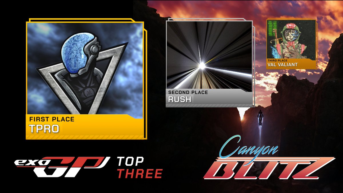 Congratulations to our winners for the ExoGP Canyon Blitz Finals 🎉 @TproXP @Piano_Rush & @ValValiant_