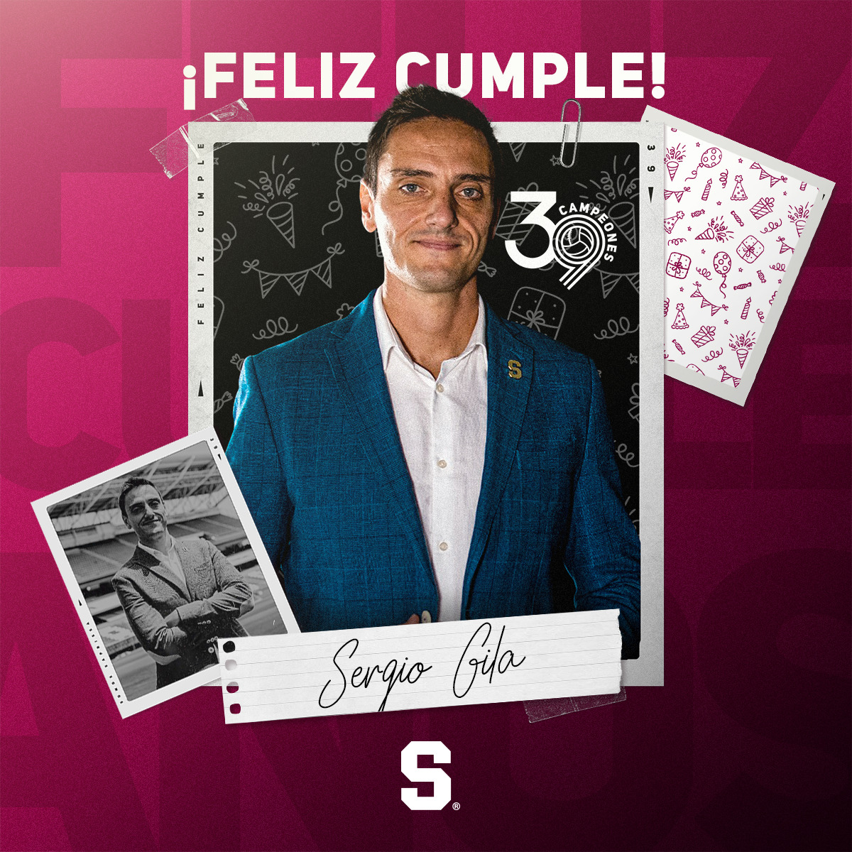 ¡Hoy es el cumpleaños de nuestro gerente deportivo! ¡Muchas felicidades, Sergio! 💜