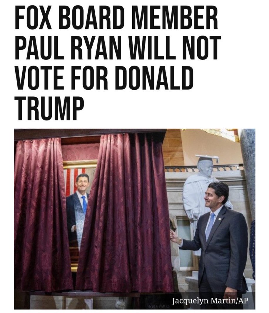 Does anyone give a crap if Paul “McConnell, Murdoch” Ryan votes for Trump? Seriously, do you?
