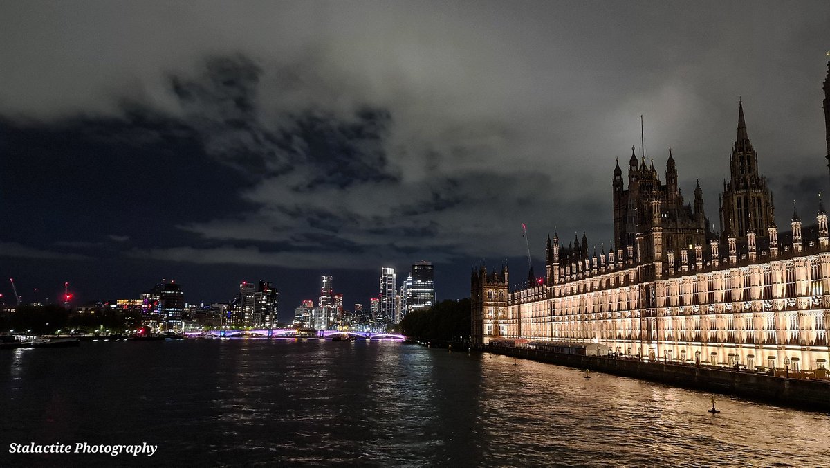 Houses of Parliament and the City buildings. 
#London #HousesOfParliament #NightPhotography @ThePhotoHour