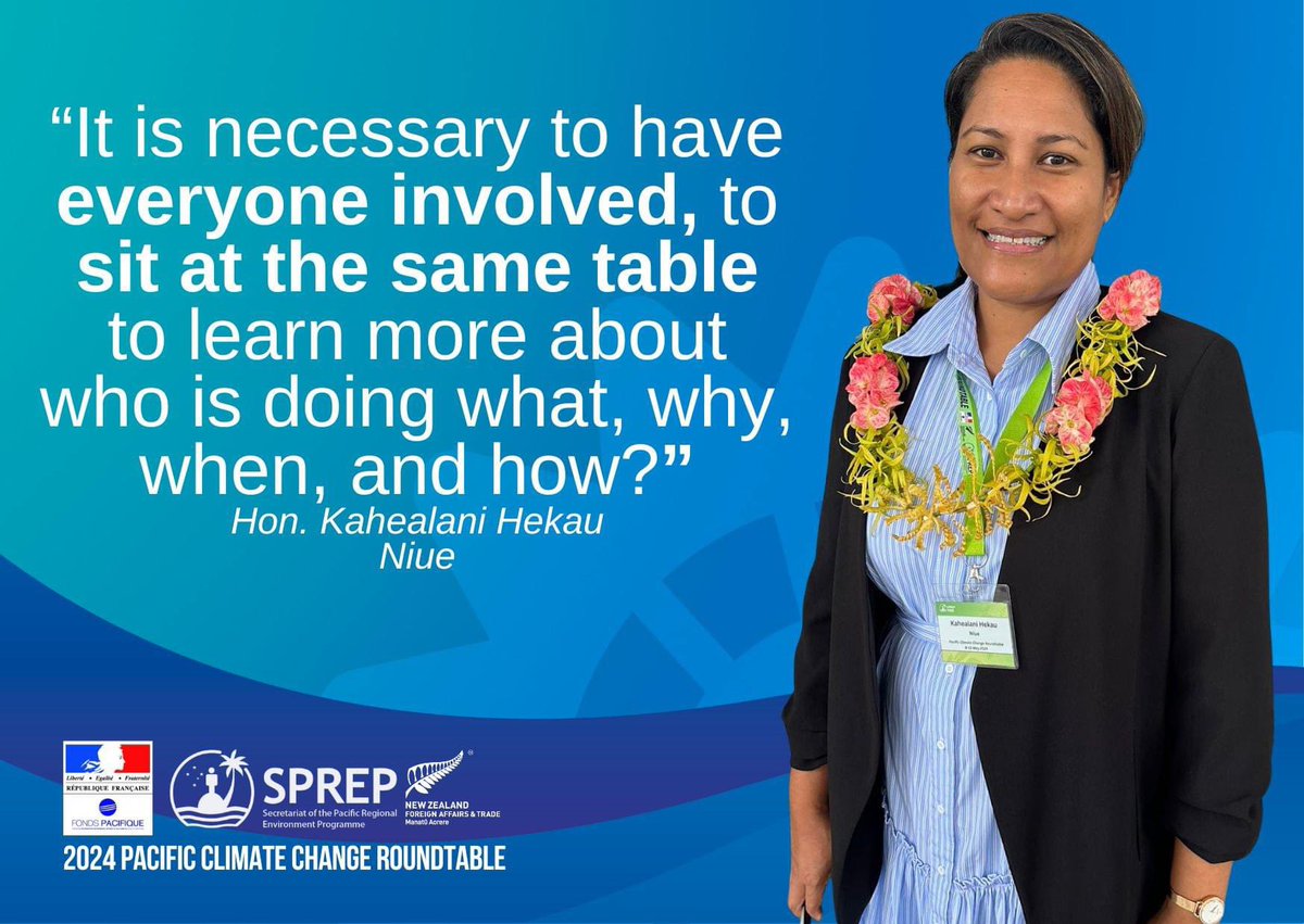 “For Niue we need to know who we can reach out to for assistance and who we can learn from as we are always learning.' - Hon. Kahealani Hekau, #Niue on why the PCCR is important for us all. #OurPCCR #OnePacificVoice #ResilientPacific