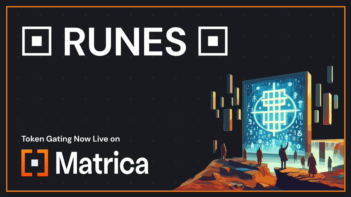 Runes are dead 💀 If you ask us, it’s only the beginning 🙌 Discord and Telegram gating for your favorite Runes is live for Matrica communities 🫡