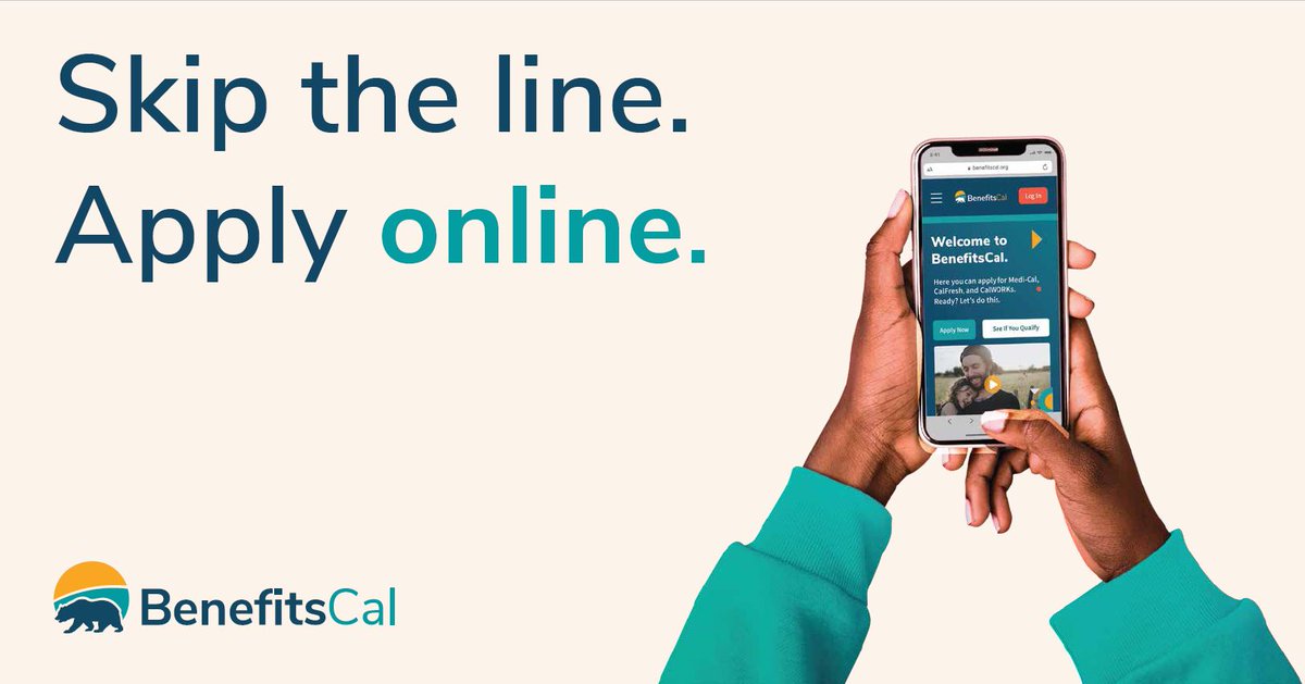 Have you heard about BenefitsCal? It's a website where you can apply for multiple benefits like Medi-Cal, #CalFresh, and CAAP. You can also track your application status and upload your docs. Learn more at BenefitsCal.com