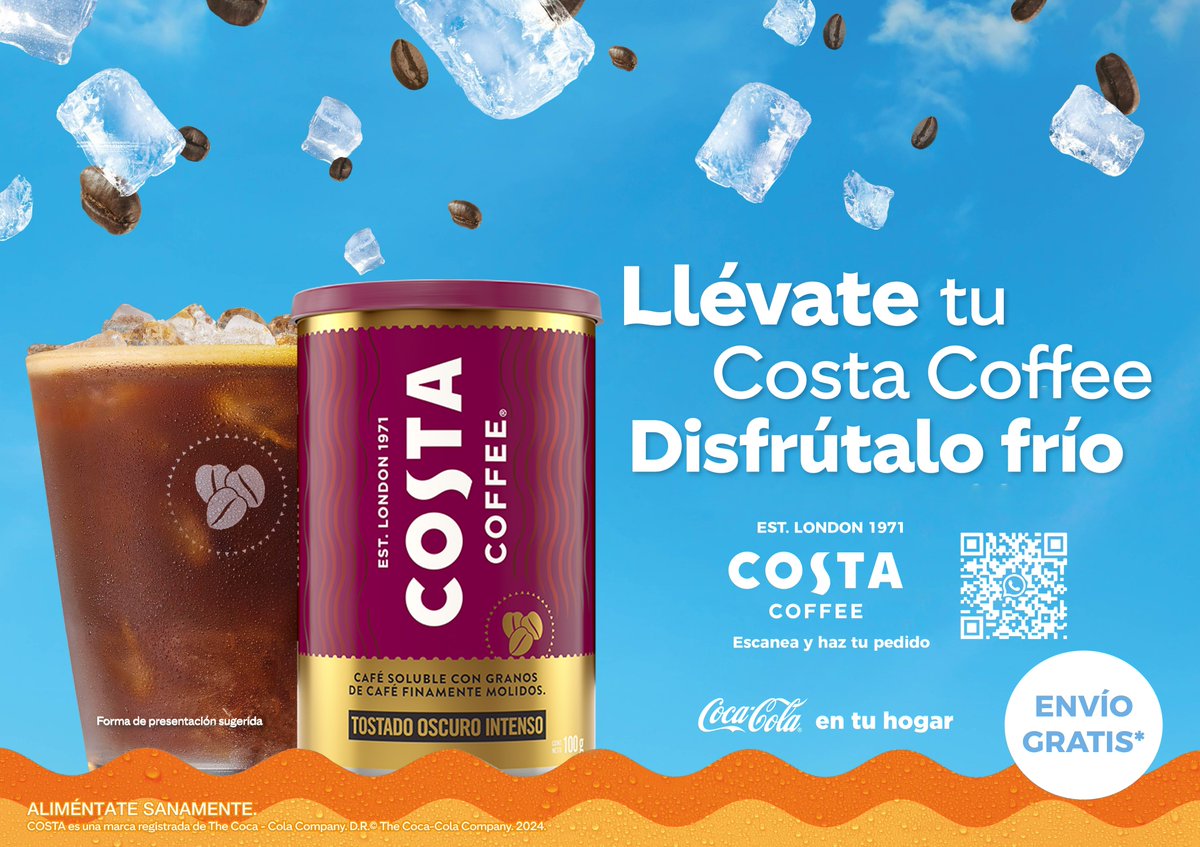 ☕ Endulza tu día con Costa Coffee Haz tu pedido y disfrútalo frío 🧊 #CostaCoffe #Cocacola @SomosCocaCola