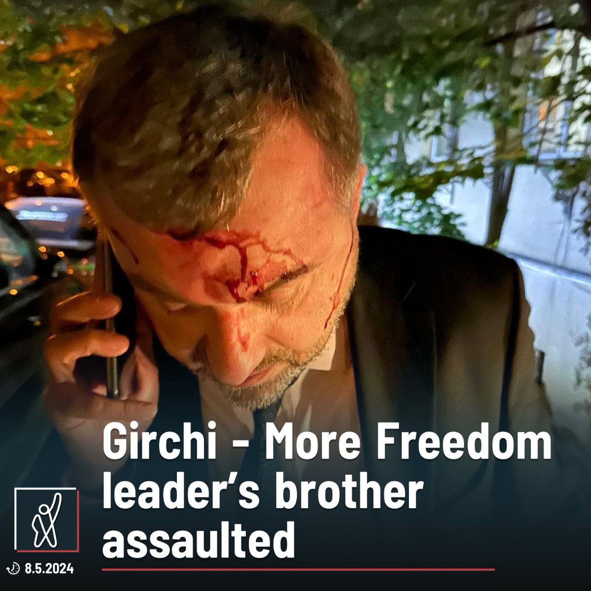 Gia Japridze, professor at the University of Georgia and brother of Zurab Japaridze, leader of Girchi - More Freedom party has been assaulted and beaten by unknown men menutes ago.