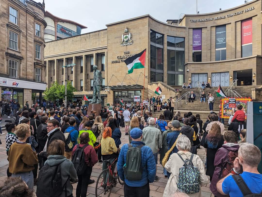 Today's emergency rally in Glasgow 🇵🇸🇵🇸 HANDS OFF RAFAH