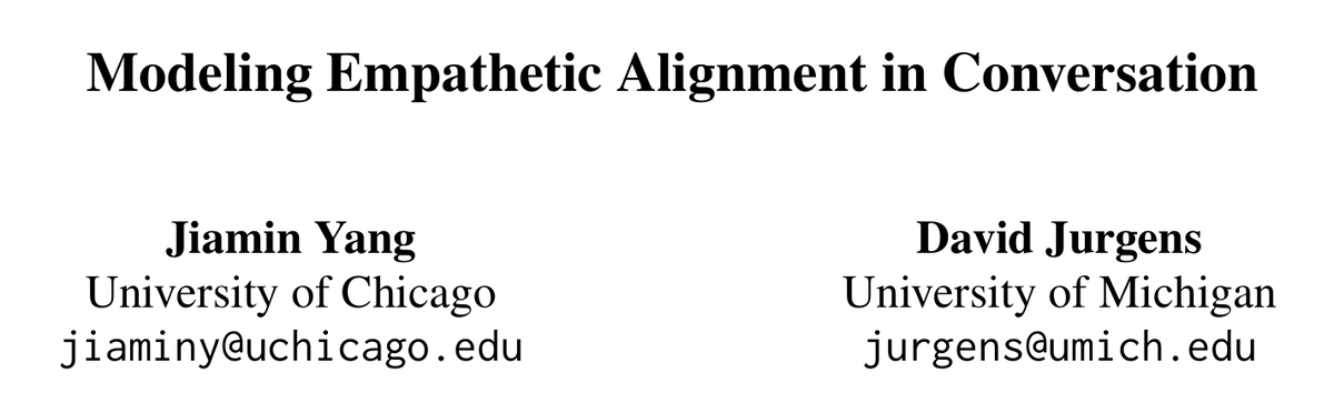 🔥🔥🔥 Check out our new paper: Modeling Empathetic Alignment in Conversation, soon to appear at #NAACL2024.
📜arxiv: arxiv.org/abs/2405.00948