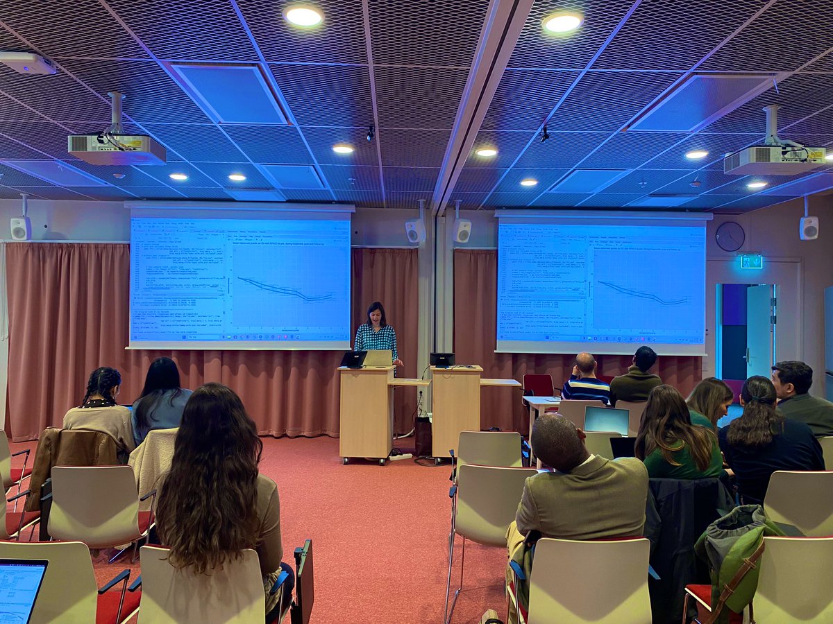 Wrapping up the #NLIVE workshop @karolinskainst Today our 35 international participants dived into their own data applying sigmoid modeling. Huge progress were made under the guidance of our fantastic experts. A big thank you to @DrAnaCapuano @maude_wagner2 & Prof Hedecker @UofC