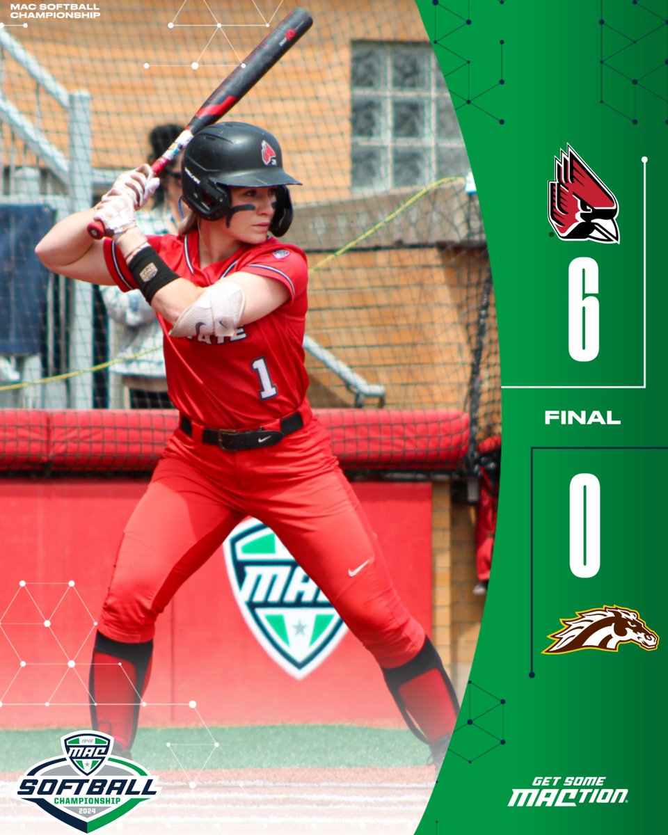 Chirp. Chirp. The Cardinals are moving on after a shutout performance to open tournament play ‼️ @BallStateSB | #MACtion