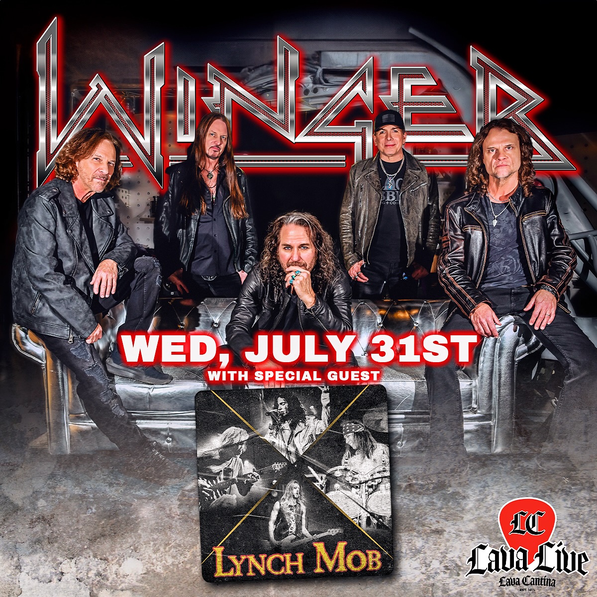 Dallas, TX - we can't wait to see you on July 31 at @LavaCantinaTC! With #LynchMob! Tickets on sale now at: eventbrite.com/e/winger-with-… #Winger