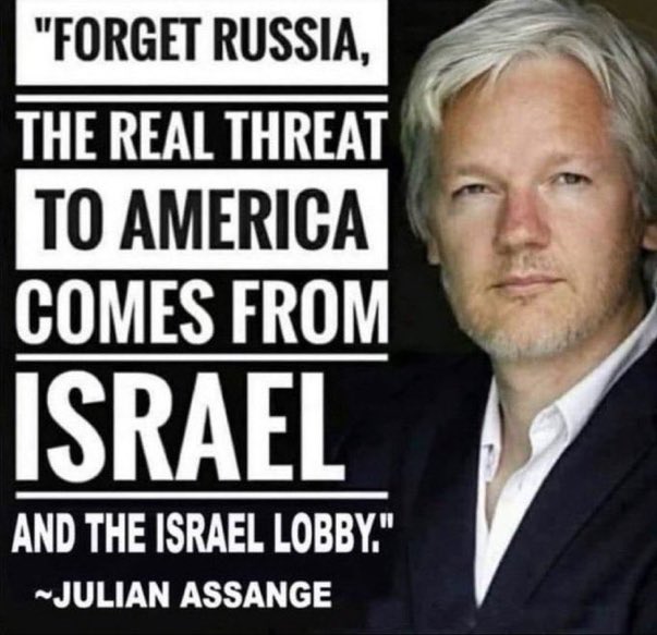 This is eh why Julian Assange has been in solitary confinement for 5 years in a British jail & is about to be sent to America to be tortured in prison then killed

#Israel