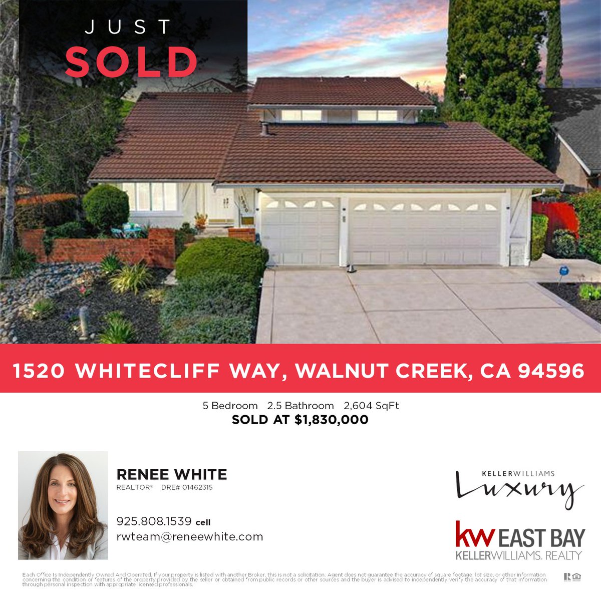 1520 Whitecliff Way, Walnut Creek, CA 94596 - Just Sold by Renee White!

#kellerwilliams #bayarearealestate #bayarearealtor