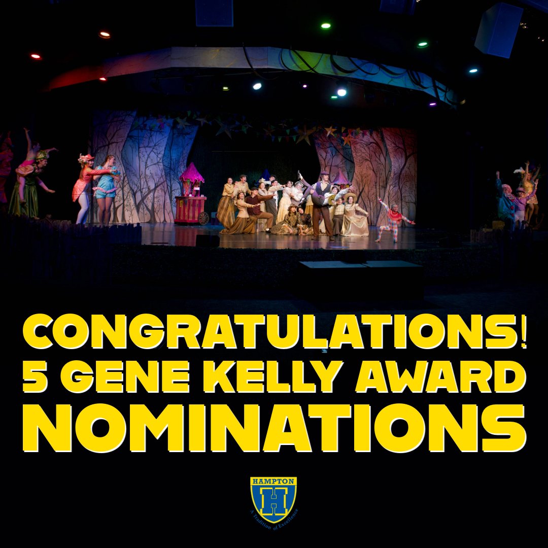 EXCITING NEWS! Congratulations to the cast, crew and orchestra of the HHS spring production of Tuck Everlasting for receiving FIVE nominations in Budget Level Four in the Gene Kelly Awards! #TalbotPride The 2024 Gene Kelly Awards will be held on May 25 at the Benedum Center.