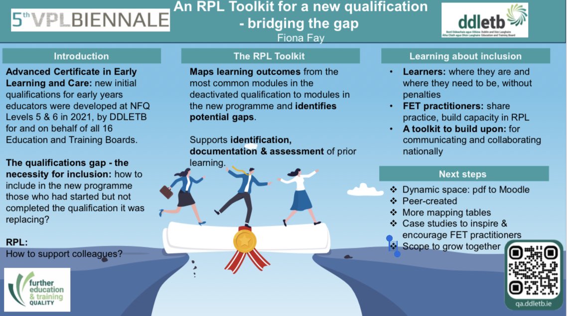 This week Fiona Fay from the DDLETB FET QA Unit delivered a Lightning Talk, showcasing the RPL Toolkit for the Early Learning and Care (ELC) programme at the 5th Validation of Prior Learning (VPL) Biennale in Kilkenny. #VPLBiennale #RPL #Teamddletb #ddletbFET