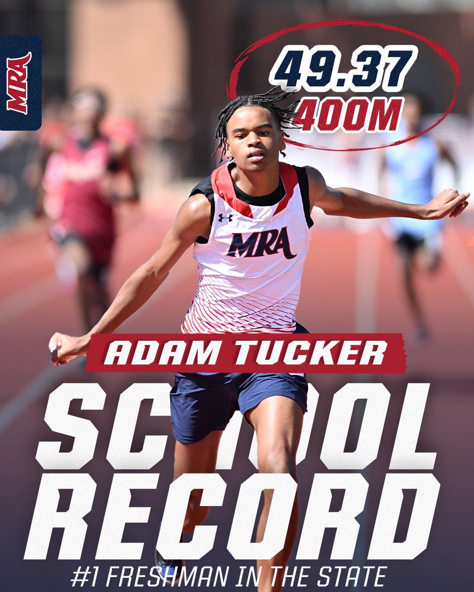 𝐇𝐞’𝐬 𝐨𝐧𝐥𝐲 𝐚 𝐅𝐑𝐄𝐒𝐇𝐌𝐀𝐍! ADAM TUCKER Have yourself a day! Adam competed in four events at the MAIS State Championship and came away with four new school records and two overall state records! In the 400m, he took immediate control and never looked back. He beat the…