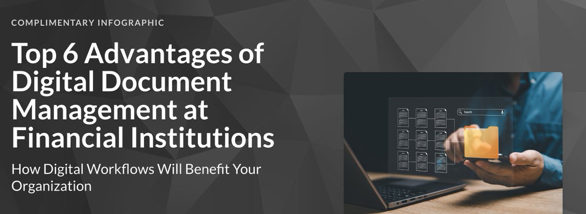 Check out @SmartVault's infographic 'Top 6 Advantages of Digital Document Management at Financial Institutions' on our CU Knowledge Hub page for #creditunions #financialservices #docmanagment ... bit.ly/3QDBuVE