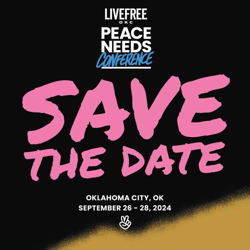 🔥🔥 Coming this September 🔥🔥🔥 Get ready to build peace with us in OKC ✌️✌️✌️✌️✌️✌️✌️✌️✌️✌️✌️✌️✌️✌️ Learn more here: livefreeokc.org/peaceneeds