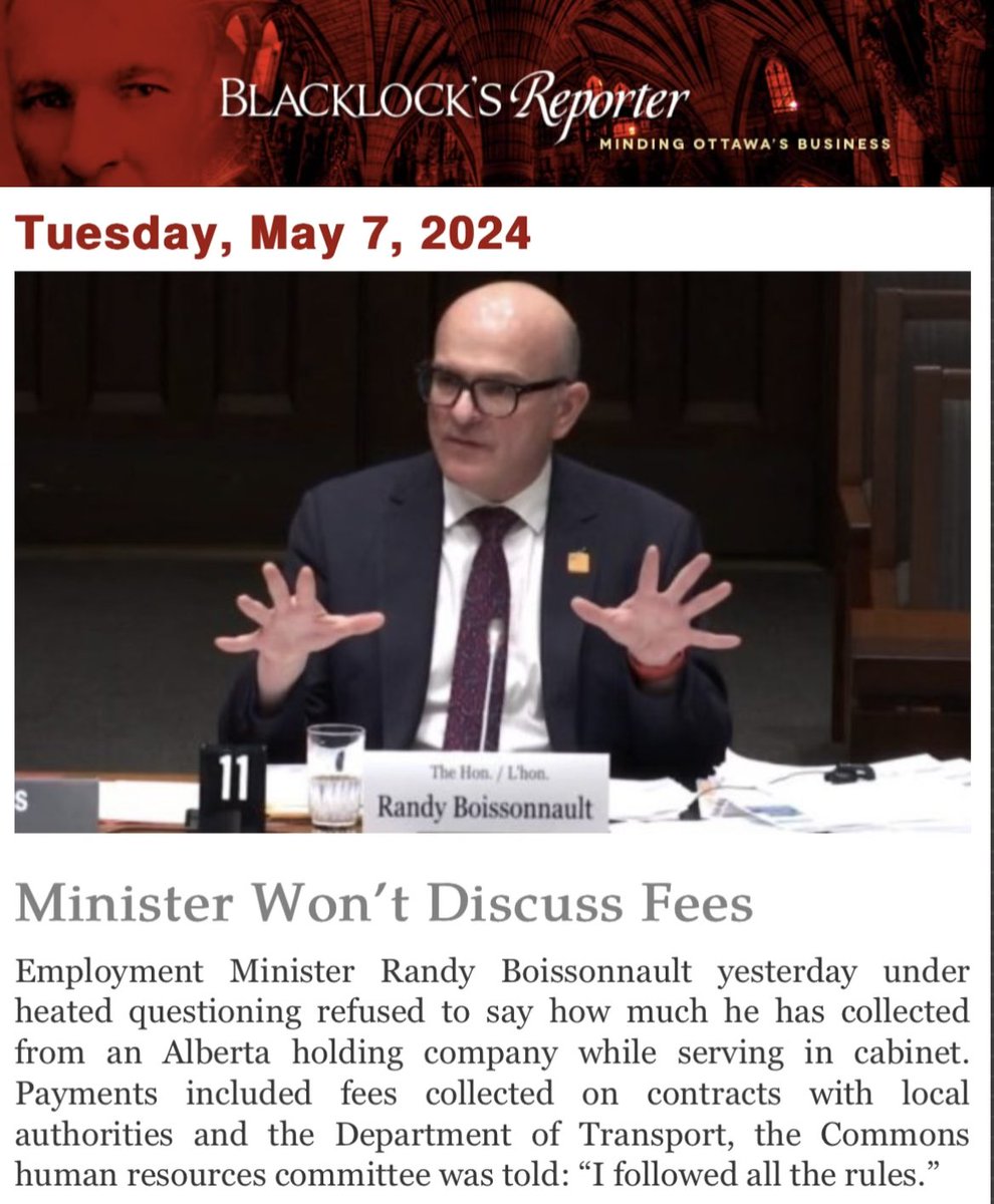 Another Liberal scandal being exposed.

Minister Boissonnault lied about getting paid from a business lobbying his own government and refuses to come clean about how much money he took from taxpayers. 

How much is he hiding?