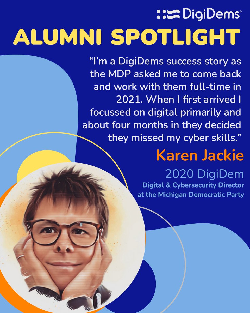 DigiDems's tweet image. Celebrating #DigiDemsAlumni Karen Jackie: From campaign trail tech leader to Digital &amp;amp; Cybersecurity Director at MDP. Her innovations in cybersecurity and digital communication are lasting legacies driving political impact. 🛡️💡

#DigiDemsAlumni #TechInPolitics