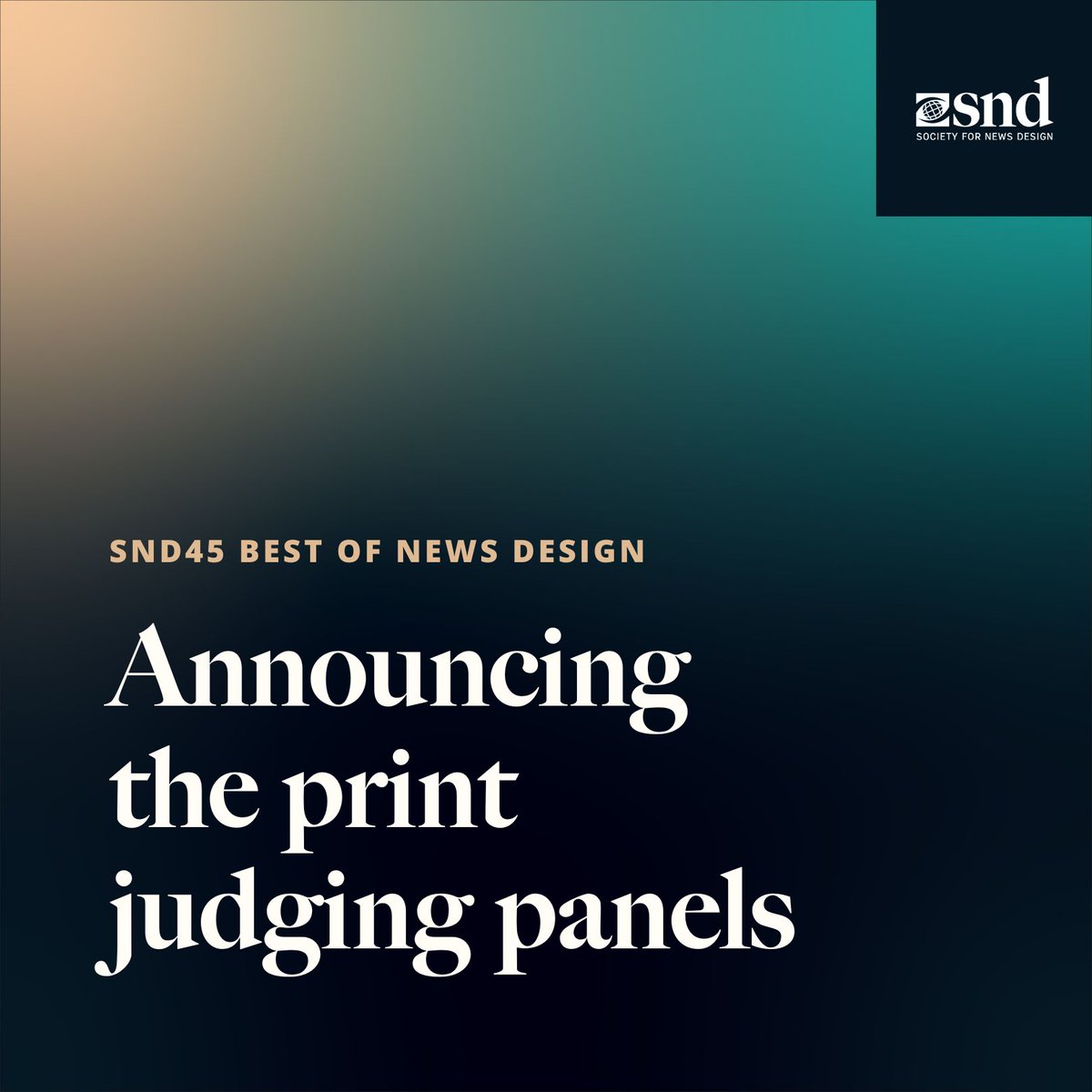 #SND45 is here! 

Our judges are hard at work diving into the Best in Design from 2023. 

This year, we have 43 judges who hail from across the globe. 🌎

First, let's meet the Print judges:🧵