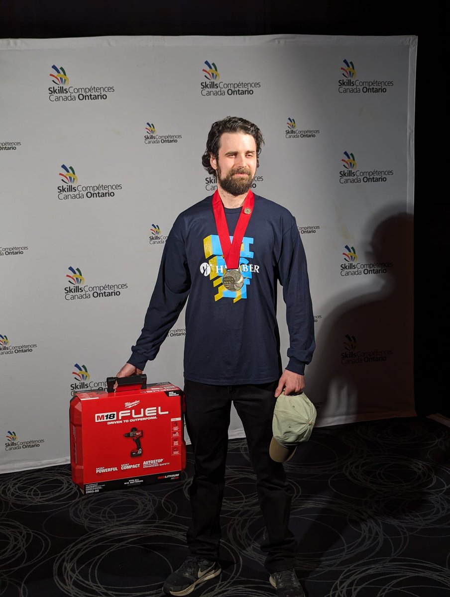 Congratulations to #HumberFAST student Adrian Presot for earning Gold🥇in #Cabinetmaking @skillsontario 2024 Competition!