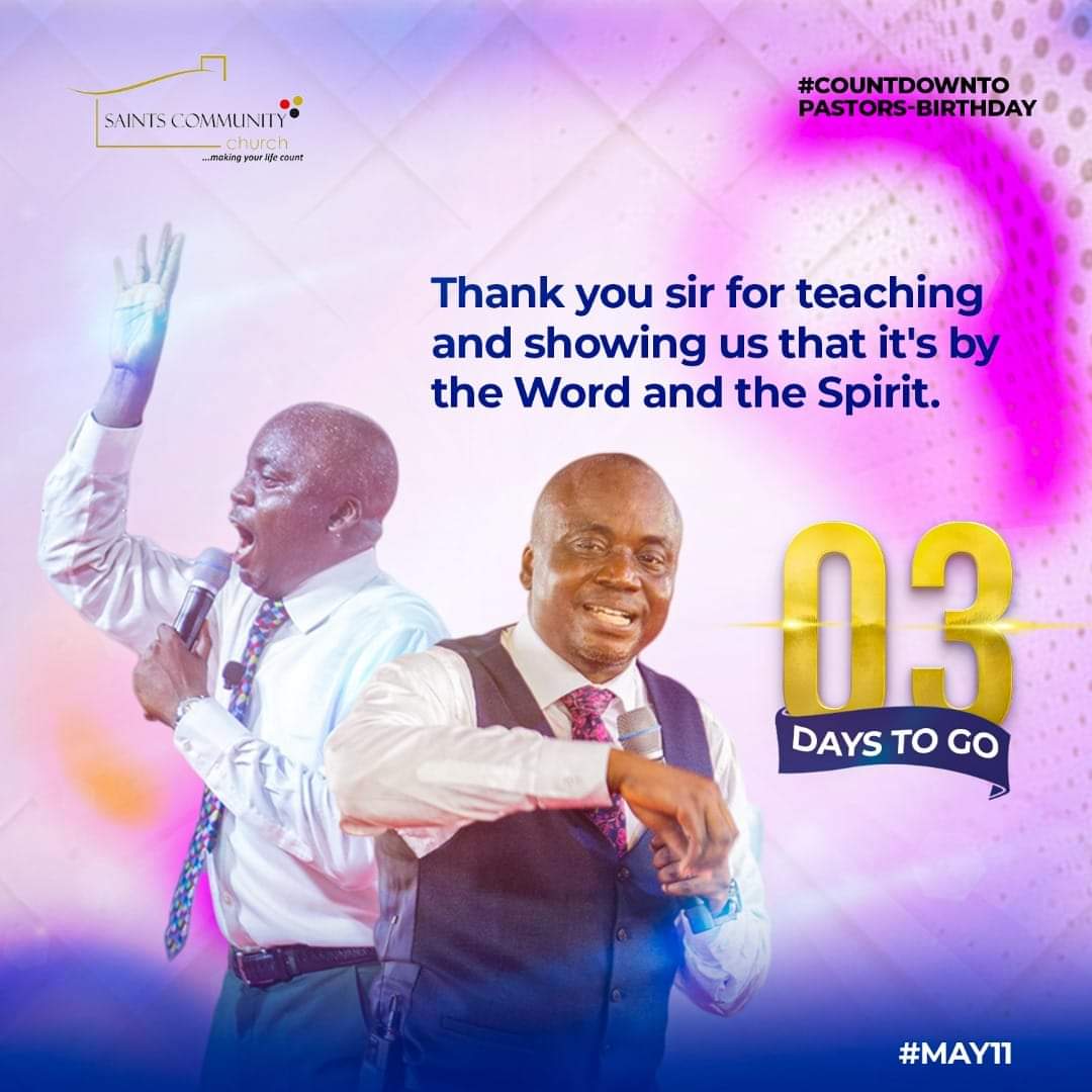 Thank you Sir for the teaching of God’s word and the influence of the Spirit both by precept and by example. We are eternally grateful for the gift of you Sir. #May11cometh