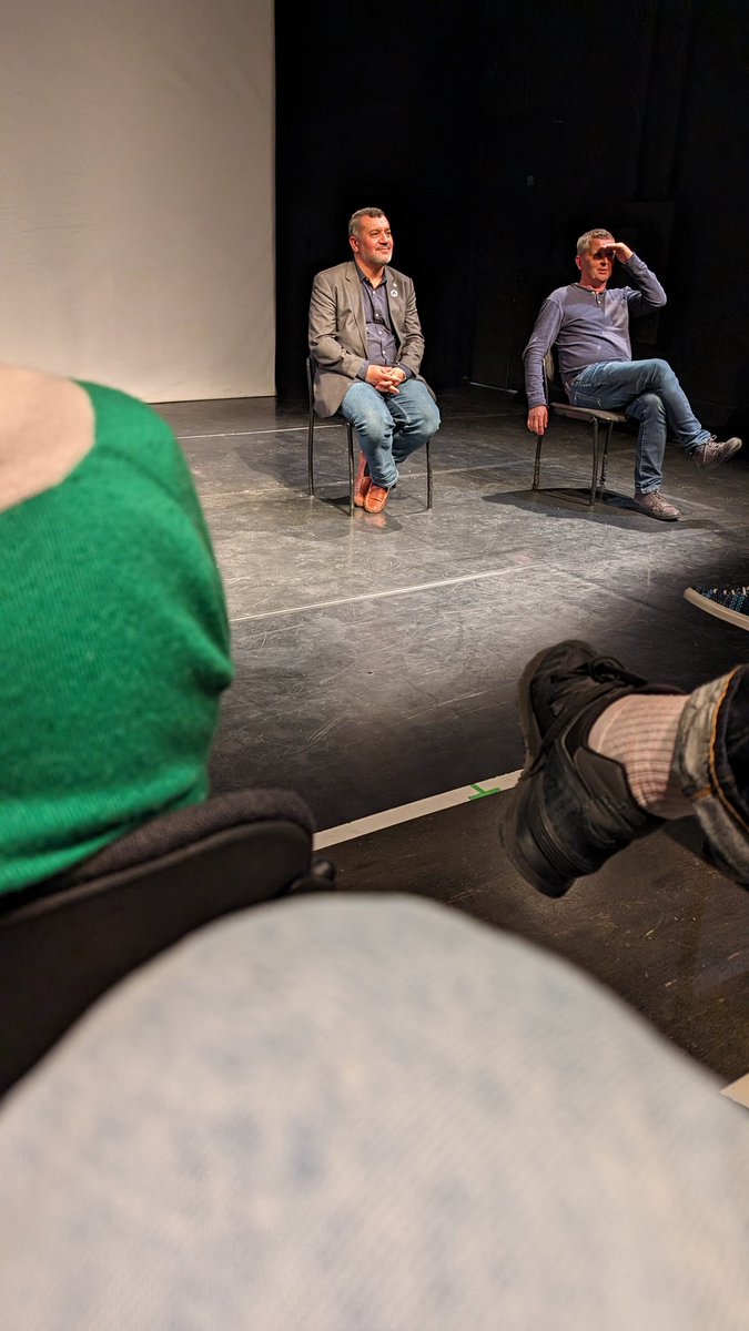 saw the formidable Dr. Abdelfattah Abusrour give a talk and Q&A on Palestine's beautiful resistance this evening with @faoljew at @projectarts and a short film about his org (alrowwad.org) working with children to promote artistic and cultural resistance to occupation.