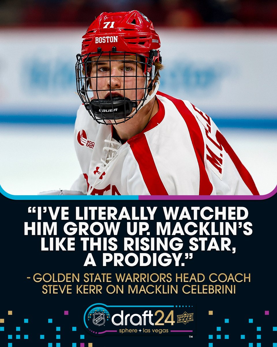 The Golden State Warriors family has a special place in their heart for the Celebrini family. 💛 #NHLDraft See more on Macklin Celebrini, son of Warriors Vice President of Player Health and Performance Rick Celebrini, from @emilymkaplan here: spr.ly/6018jUgKs