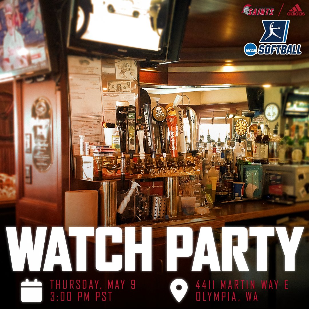 Saint Martin's Saints (@smusaints) on Twitter photo Join us tomorrow at <a href="/oblarneys/">O'Blarney's Pub</a> to watch the Saints Softball team take on the Northwest Nazarene Nighthawks in the first round of the NCAA West Regional! 🍻
#SaintsStrong 🗡️ / 🥎 Join us tomorrow at <a href="/oblarneys/">O'Blarney's Pub</a> to watch the Saints Softball team take on the Northwest Nazarene Nighthawks in the first round of the NCAA West Regional! 🍻
#SaintsStrong 🗡️ / 🥎