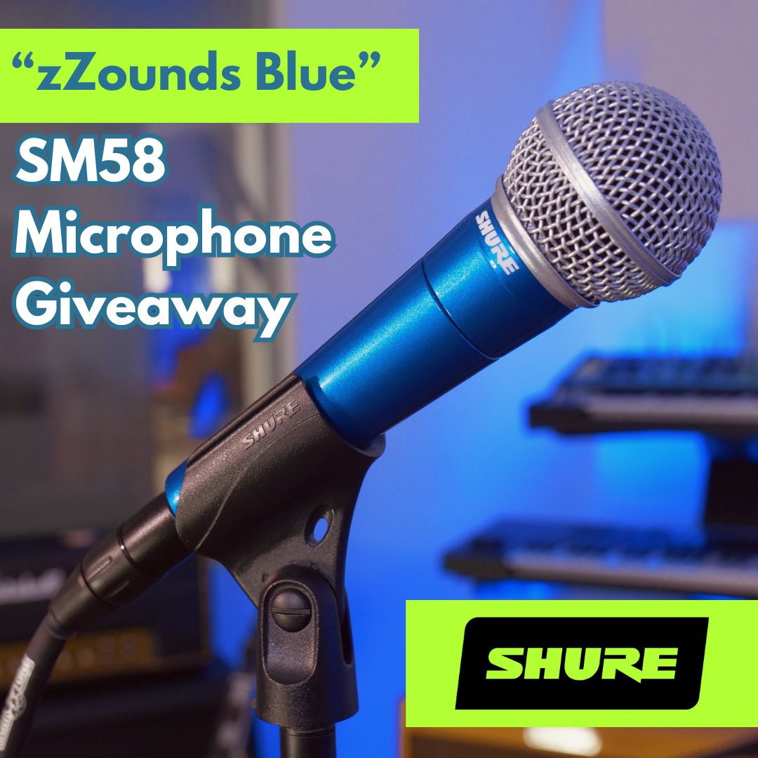 Win big with the @shure 'zZounds Blue' SM58 Microphone Giveaway. Two lucky winners will be chosen on May 22, 2024. Sign up to enter now! #Shure #SM58Day #MicrophoneGiveaway Enter Now🔻 bit.ly/3yme00I