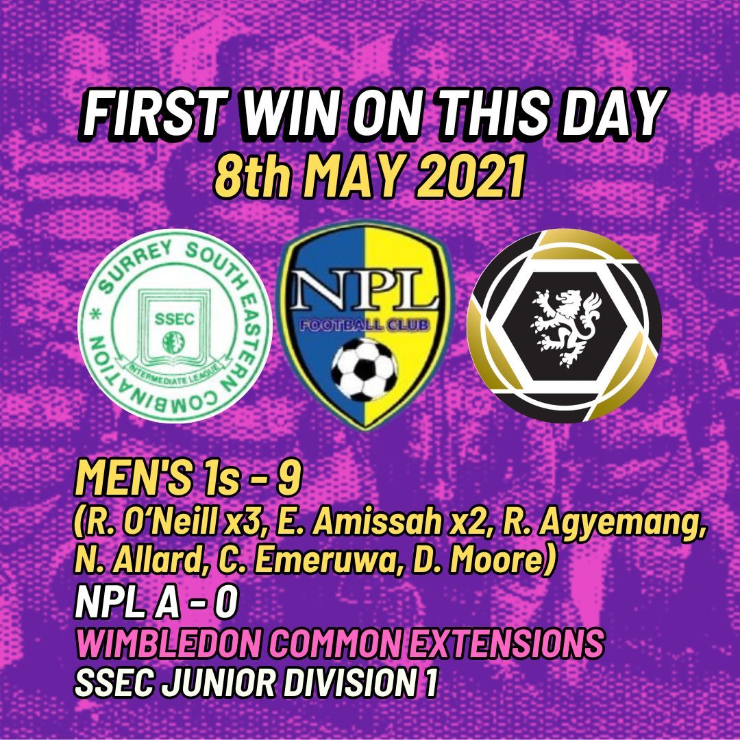 Our First Win on 8th May:

2021
🏆 9-0 v NPL (SSEC Junior Division 1)
⚽ Scorers: R. O'Neill x3, E. Amissah x2, R. Agyemang, N. Allard, C. Emeruwa, D. Moore
📌 Wimbledon Common Extensions

#WFC #Wanderers #TheWorldsClub #Dulwich #TulseHill #FirstWin