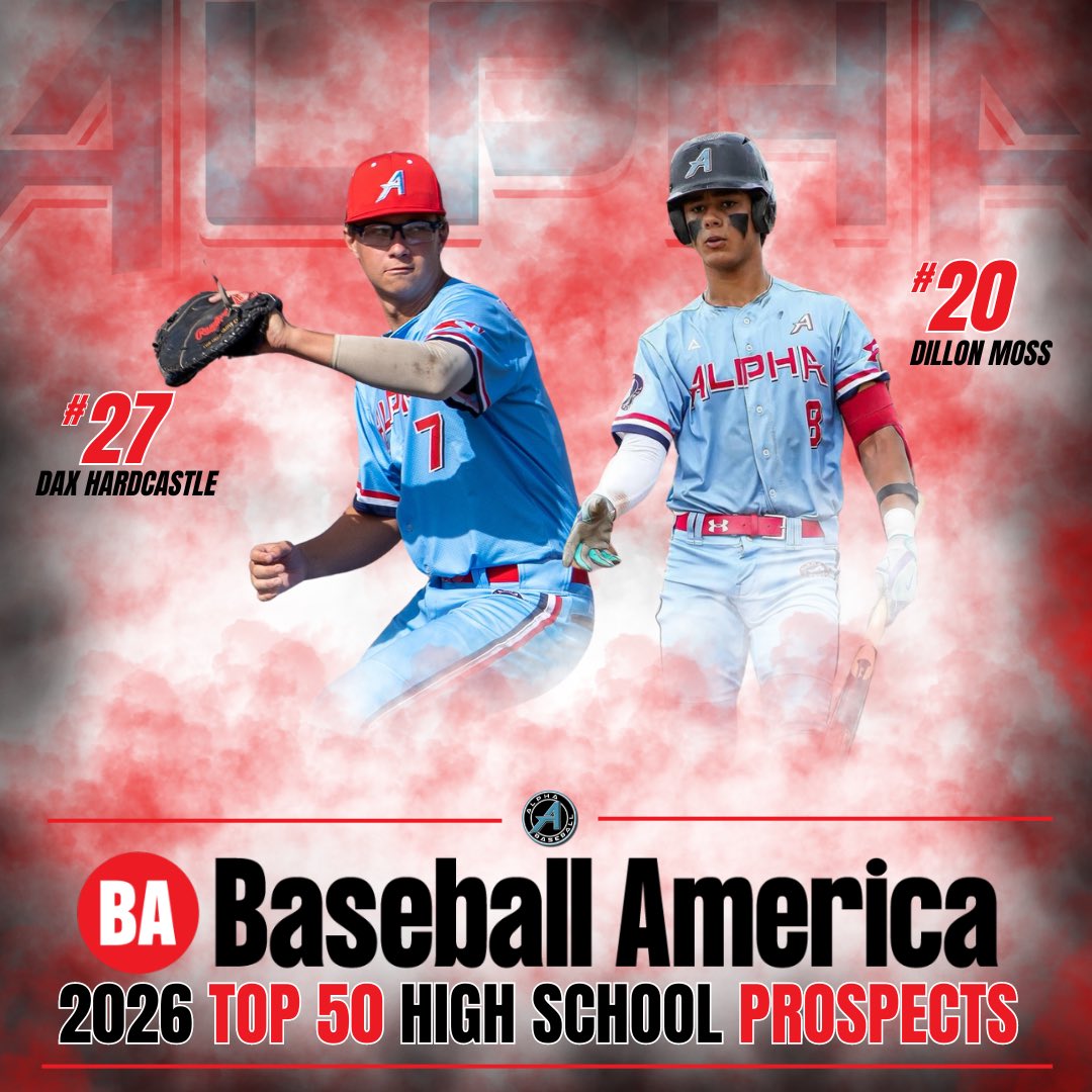 Baseball America 2026 Top 50 High School Prospects! 

#AlphaBoys | #BeAlpha