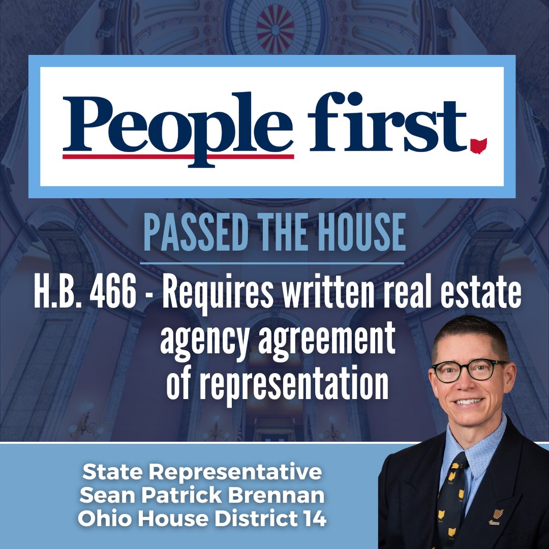 Congratulations to Rep. @BrennanforOhio on HB 466 passing the House today! 🎉