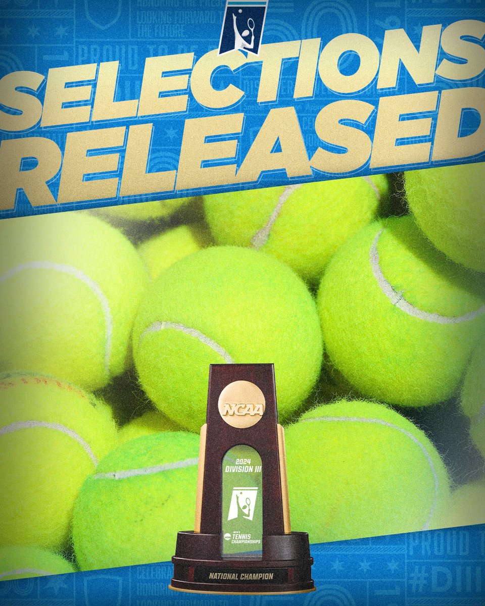 The selections are in for the men's #d3tennis singles and doubles championships 🎾🏆 🔗on.ncaa.com/24D3MTindiv #DIII50 | #WhyD3