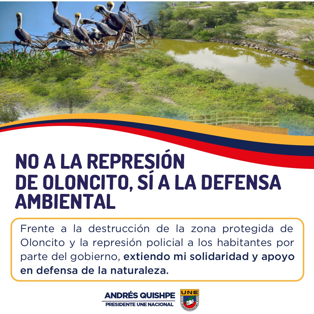 #IMPORTANTE ✊🔴 En solidaridad con la comunidad de #Oloncito, extendemos nuestro apoyo en la protección de nuestro preciado entorno natural ante las decisiones e intereses del gobierno neoliberal. #FuerzaOlon #SantaElena #Ambiente #Ecuador