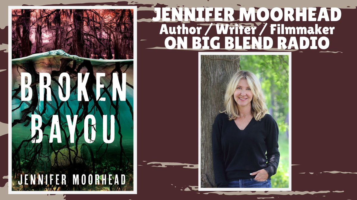 On #BigBlendRadio now, Louisiana author Jennifer Moorhead talks about her debut thriller 'Broken Bayou.' Podcast on YouTube: youtu.be/zMQi_6m2SpM?fe… #NewBookAlert @booksforwardpr