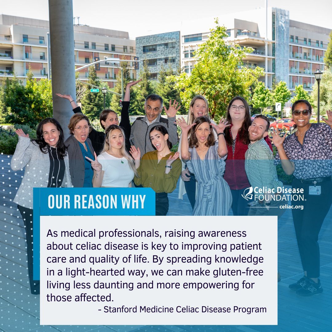 Why do you raise awareness of #CeliacDisease? Join us as we share our community's reasons why during #CeliacAwarenessMonth. Thanks to Stanford @SMCH_IBD_Celiac and @hilaryjericho for sharing why they spread knowledge about this #AutoimmuneDisease! 💙 #MyReasonWhy #CeliacAwareness