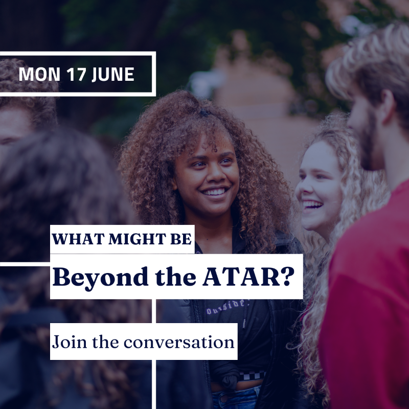 MelbMetrics's tweet photo. Is the ATAR still fit-for-purpose? What might 'ATAR Plus' look like? Join @MelbMetrics on June 17 for a conversation to explore potential changes to the senior secondary recognition system. Secondary teachers and leaders, don't miss out!
