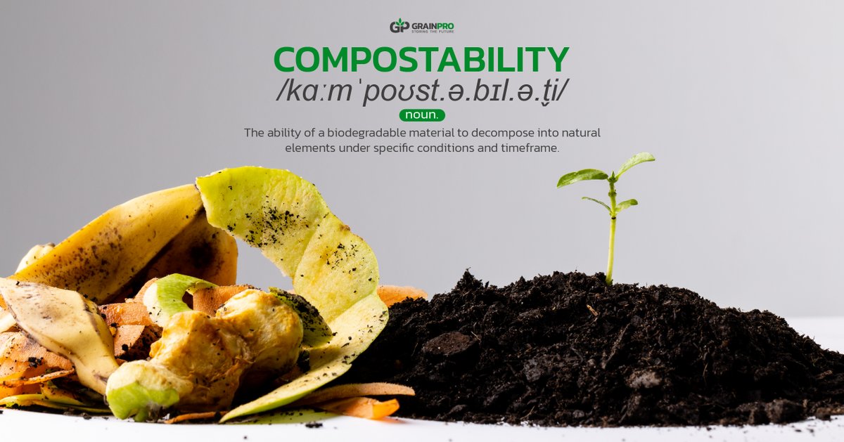 Compostable materials leave NO harmful residues behind🌱

Likewise, the Compostable Hermetic Pouch™ is made of certified home-compostable materials that turn into healthy #compost — a guilt-free and waste-free way to preserve commodities.

#Compostability #PostHarvest #Storage