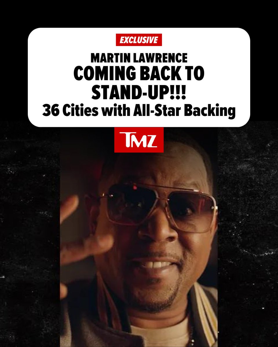 #MartinLawrence is returning to his stand-up roots with a huge tour!!! 🙌 Details here 👉 tmz.me/EoUhYKs