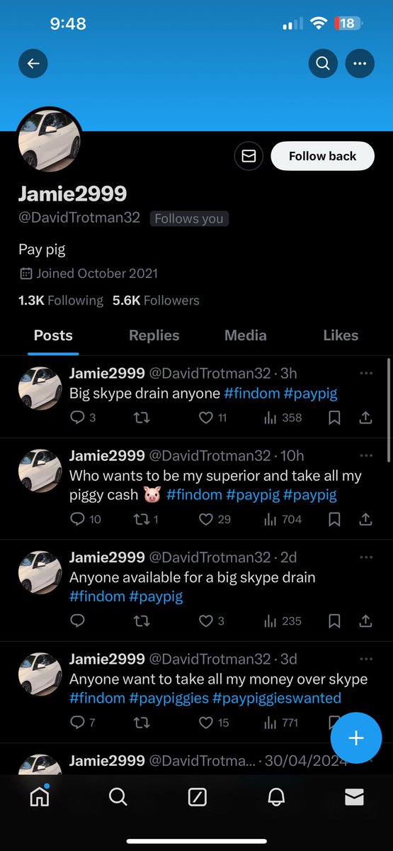 trozerwallace's tweet photo. AVOID AVOID AVOID 

Findom paypig https://t.co/2a9UlZl3s1