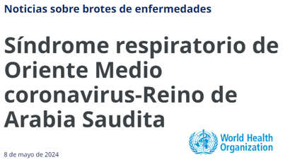 📢Middle East respiratory syndrome coronavirus-Kingdom of Saudi Arabia
🚩tinyurl.com/5bh8r4va
#MedicinaInterna @msalnacion @BASalud @SaludPBA @ForodeMedicina @Sociedad_SEMI
@ACMI_COL @CMIMorg @ForoFIMI @internistasuy @SPMI_peru @SVMI_Nacional @WHO @PAHOemergencies