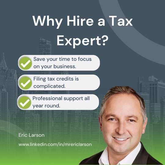 Focus on your business growth🌱I got you covered when it comes to tax credits and support. Let’s connect: 415-730-5247  
More info: sourceadvisors.com/team-members/e…… 

#taxexpert #TaxTwitter #businessgrowth #financialclarity #taxhelp #taxsolutions #taxrelief #AirBnB #taxconsultant…