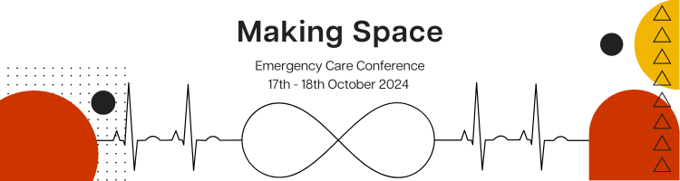 FacEmergNurse's tweet photo. Making Space – Emergency Care Conference 2024. As health professionals, we need space to process &amp; recover from the emotional payload of what we do. We need clear boundaries for team members, patients &amp; management, so everyone knows where their space is. https://t.co/JznfJPun4l https://t.co/qwtLINiyk0